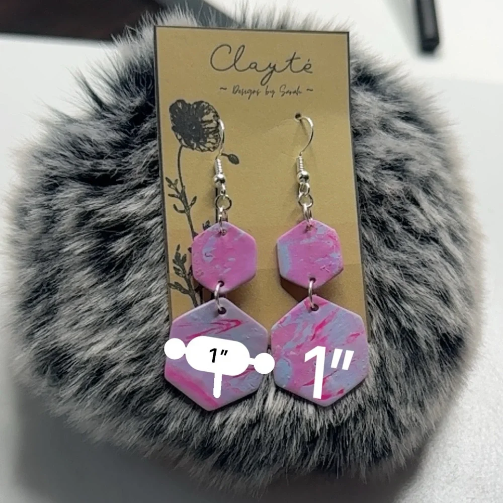 Polymer clay earrings 💕